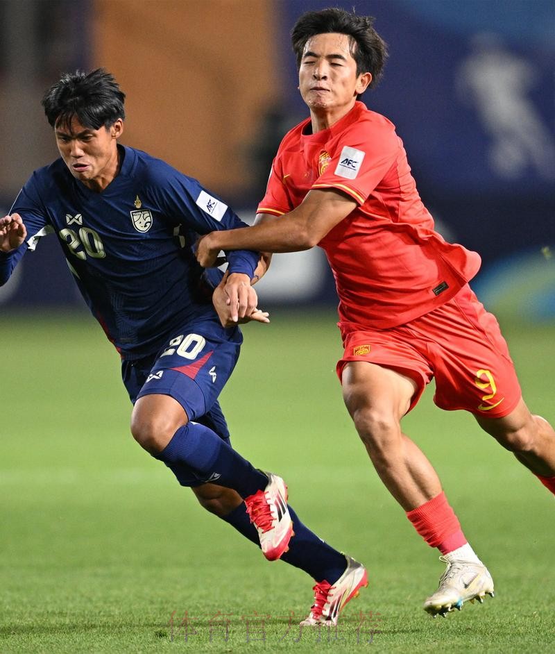 U17亚洲杯小组赛末轮，中国2比0战胜泰国